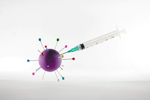 needle injecting in to model virus