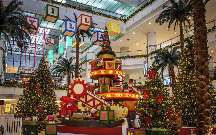Christmas display at shopping mall
